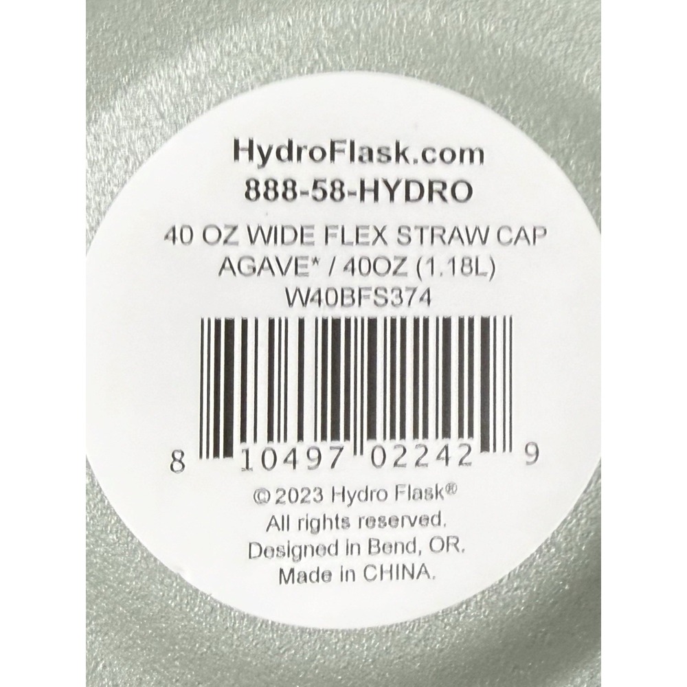 Hydro Flask 40 Oz Wide Flex Straw Cap Stainless Steel Water Bottle - Agave Green - Picture 2 of 2